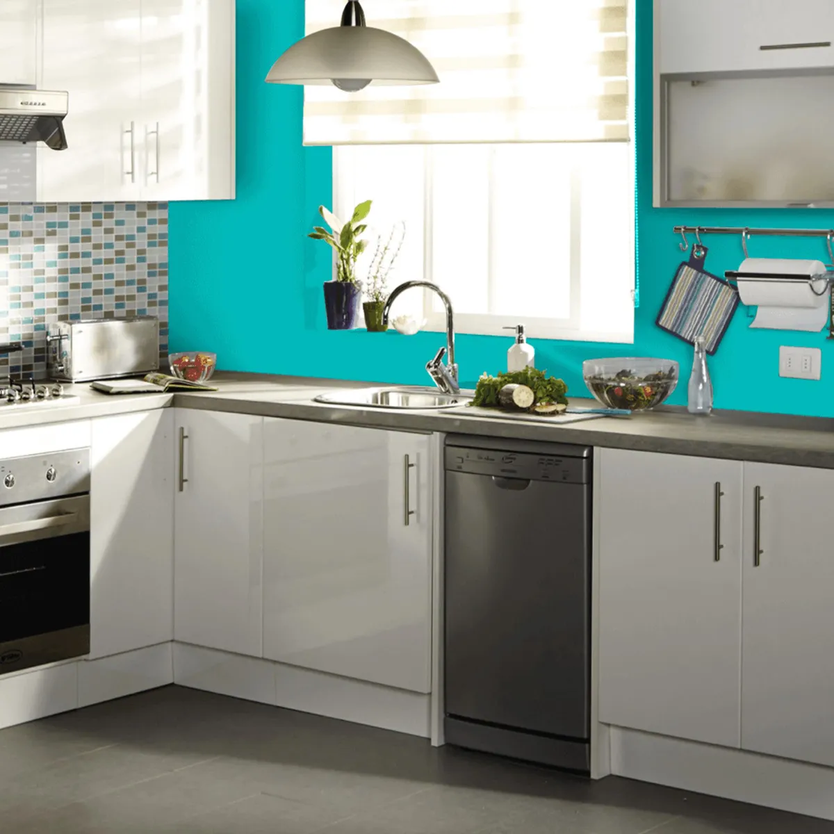 CERESITA - Esmalte Sintético Tarro 0.25 galón(es) Semibrillante Celeste Calipso 