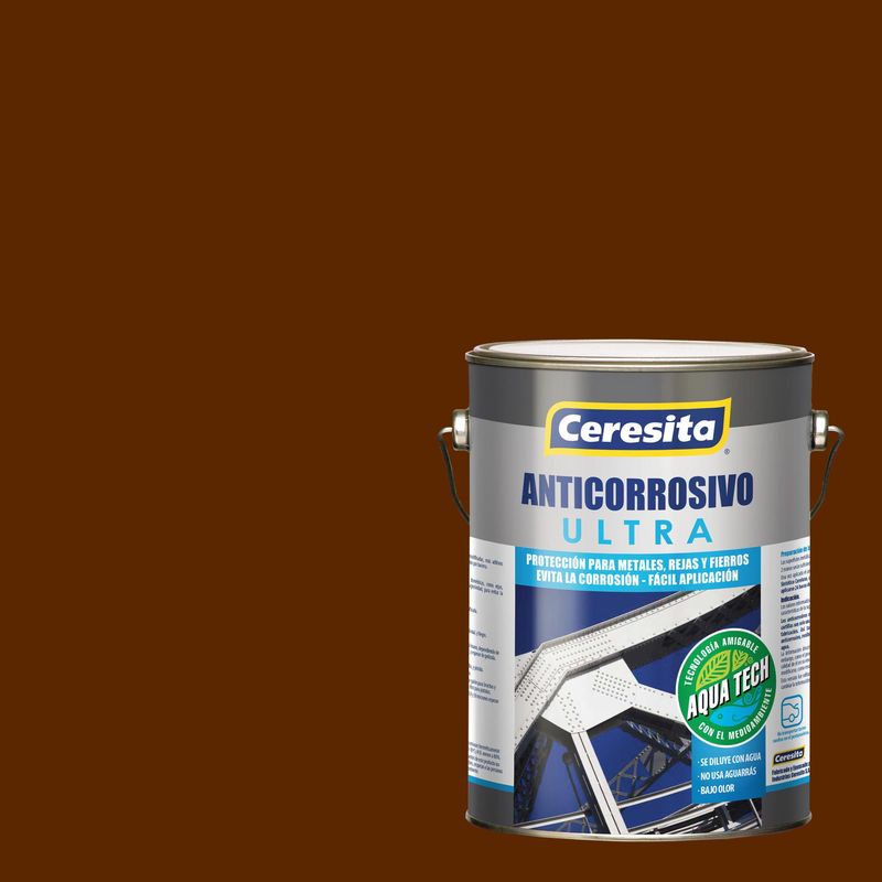 CERESITA - Anticorrosivo Aquatech Rojo Colonial 1gl