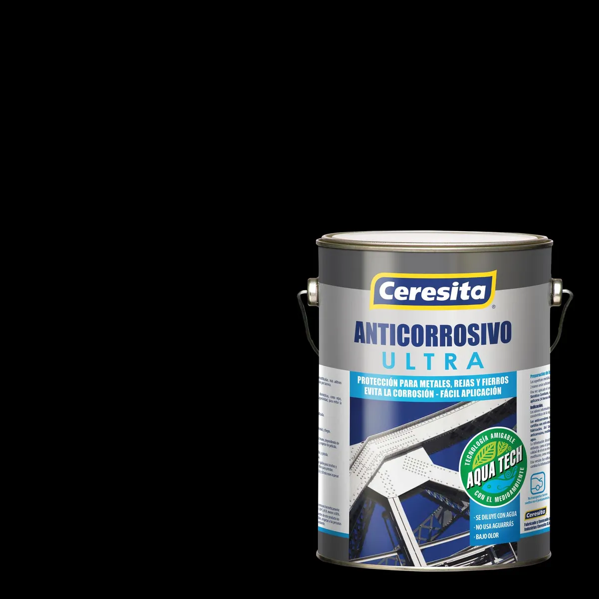 CERESITA - Anticorrosivo Aquatech Lata 1 galón(es) Mate Negro