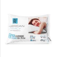 Pack de 2 Almohadas de Fibra sintética para Dormir 50x70 cm