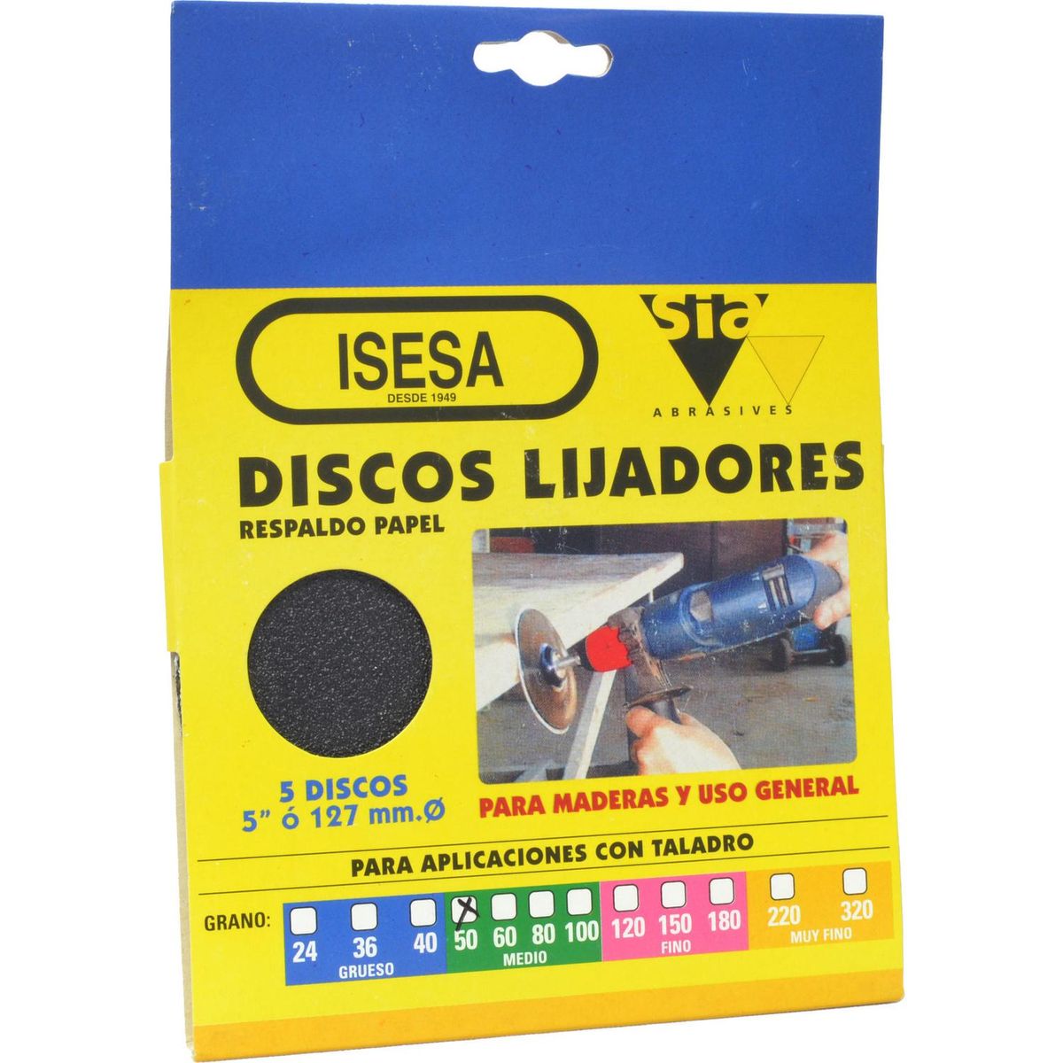 ISESA - Disco De Lija Grano 50 5 Unidades