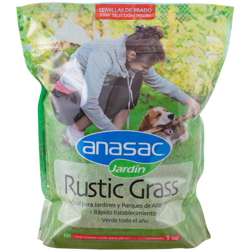 ANASAC - Semilla de Pasto Rustic Grass 1 kg Bolsa
