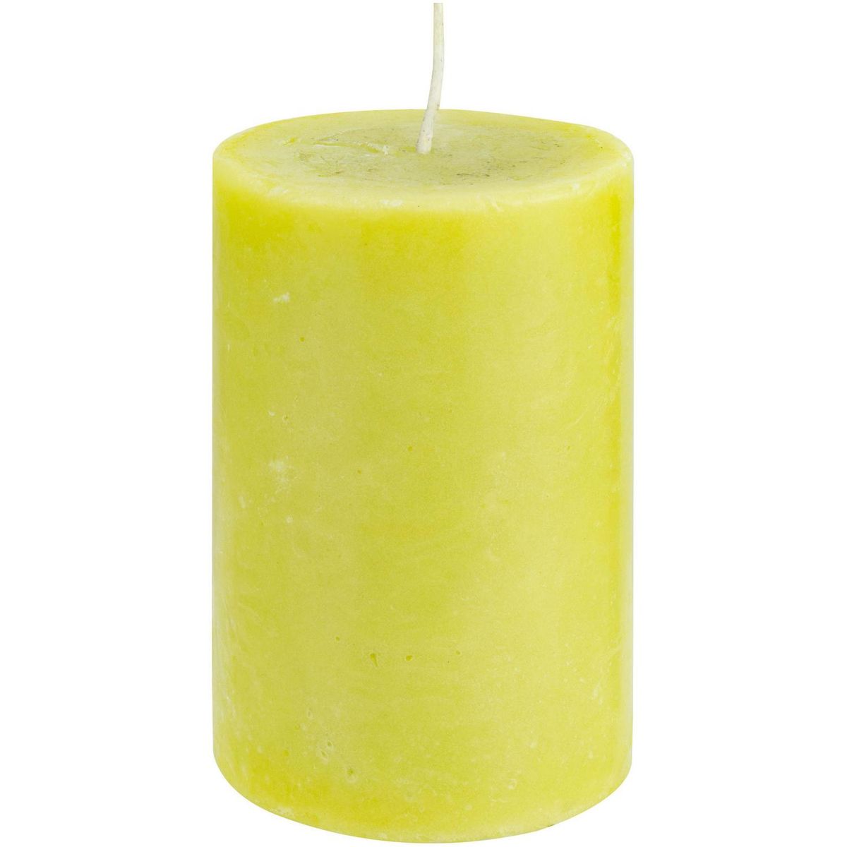 ORGANIC - Vela cilíndrica verbena fresias 6x10 cm verde claro