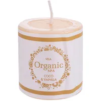 Vela cilíndrica coco vainilla 6x6 cm amarillo