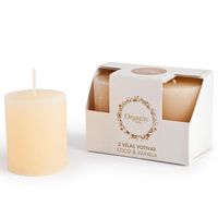 Set de velas coco vainilla 2 unidades amarillo