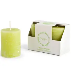 ORGANIC - Set de velas verbena fresias 2 unidades verde claro