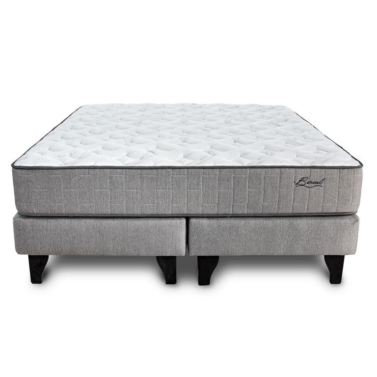 Box Base Dividida King Box Spring Boreal Gris