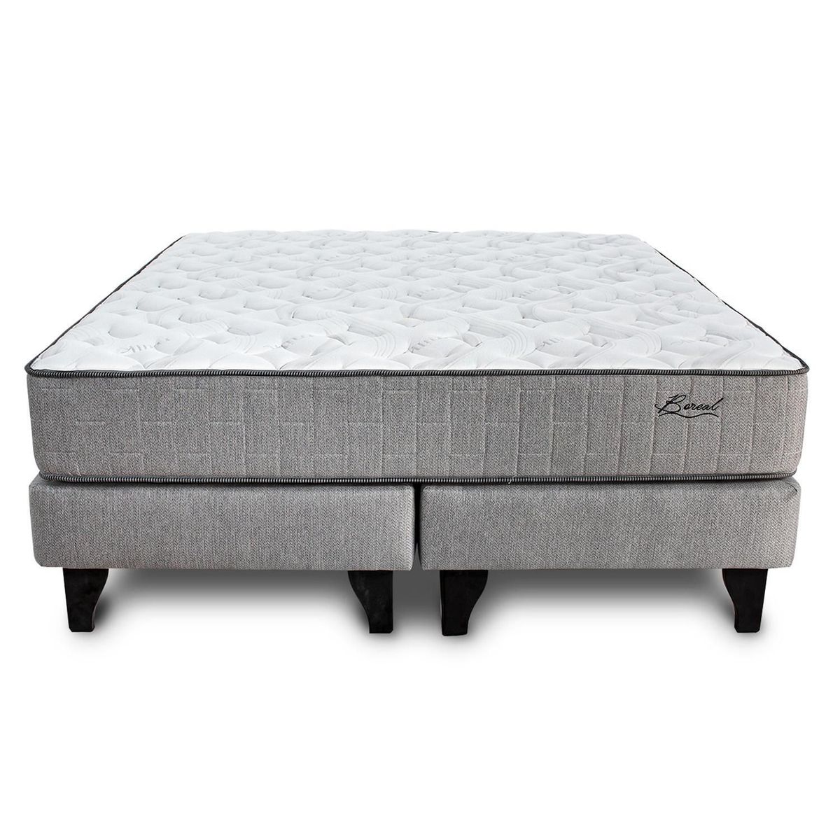 MANTAHUE - Box Base Dividida King Box Spring Boreal Gris