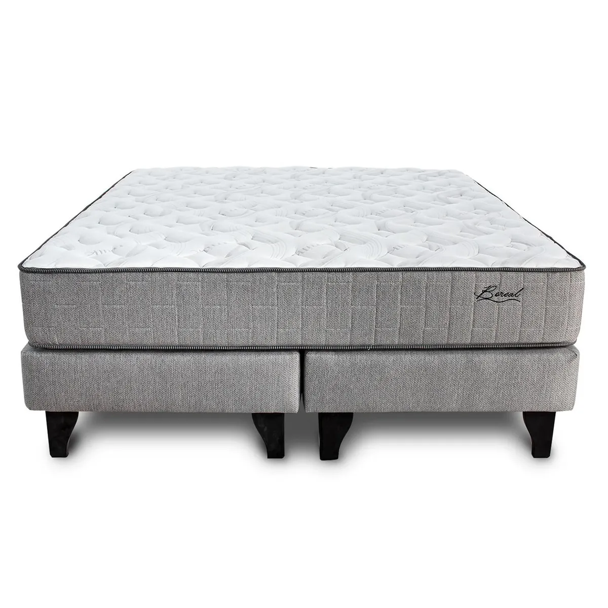 MANTAHUE - Box Base Dividida King Box Spring Boreal Gris