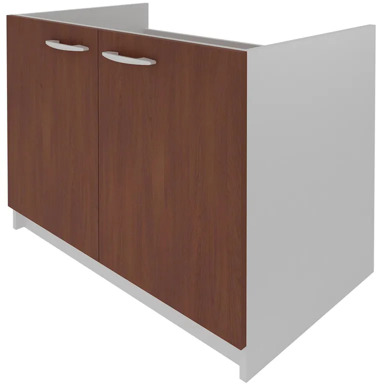 Base Lavaplato 98 cm Blanco y Chocolate