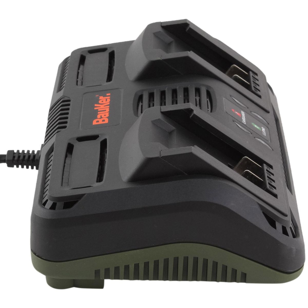 BAUKER - Cargador de batería doble 18V 2,0 Ah