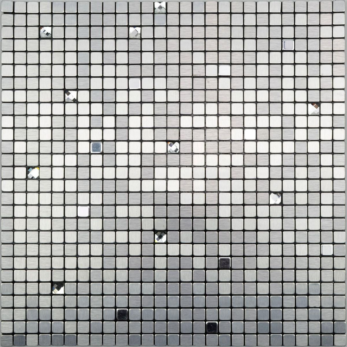 SENSO - Mosaico auto-instalable aluminio Chip 30X30 cm