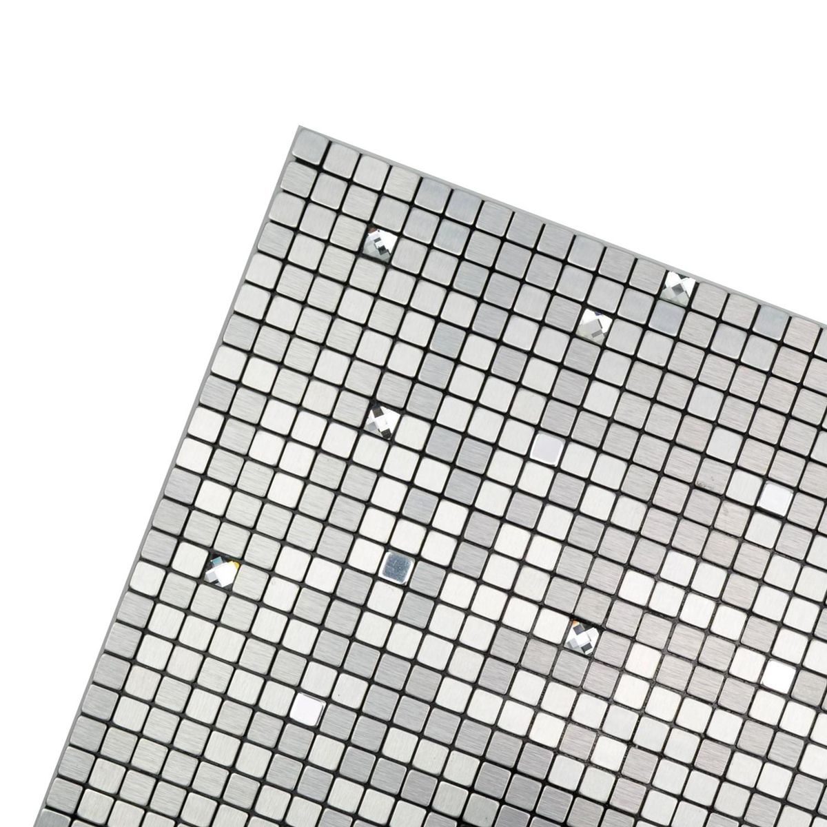 SENSO - Mosaico auto-instalable aluminio Chip 30X30 cm