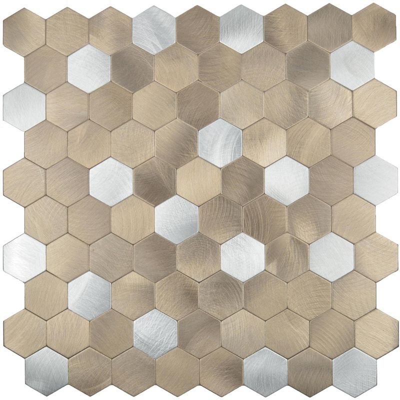 SENSO - Mosaico auto-instalable aluminio Copper 28X29 cm