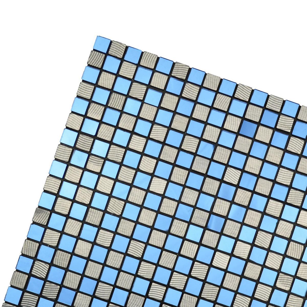 SENSO - Mosaico auto-instalable aluminio vidrio Depp azul 30X30 cm