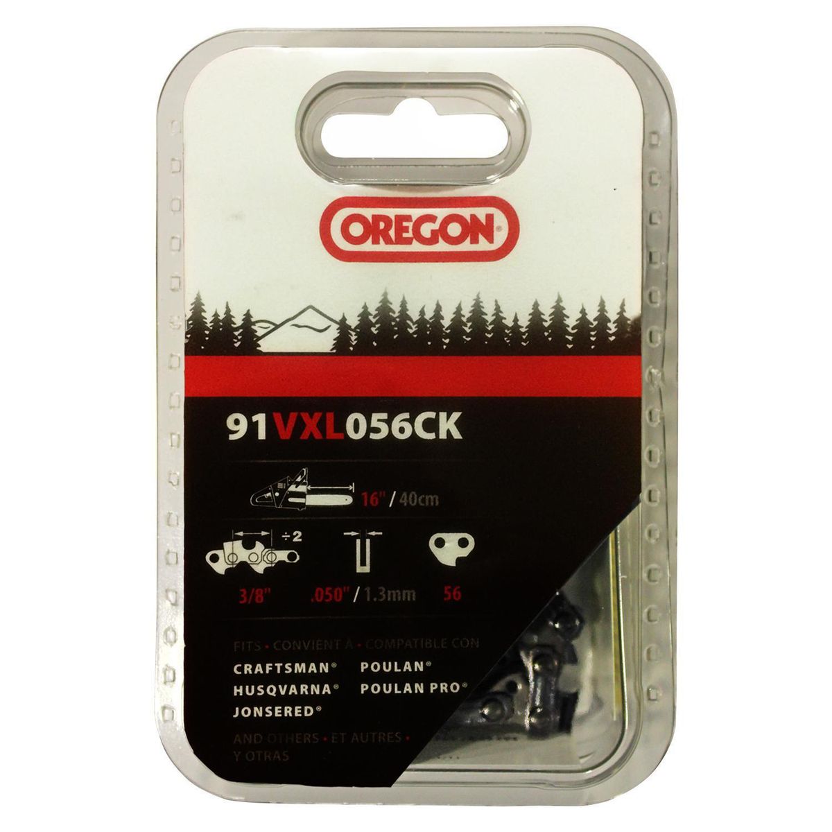 OREGON - Cadena Motosierra 3/ 8 Pulgadas 16 28 Dientes 55 Eslabones