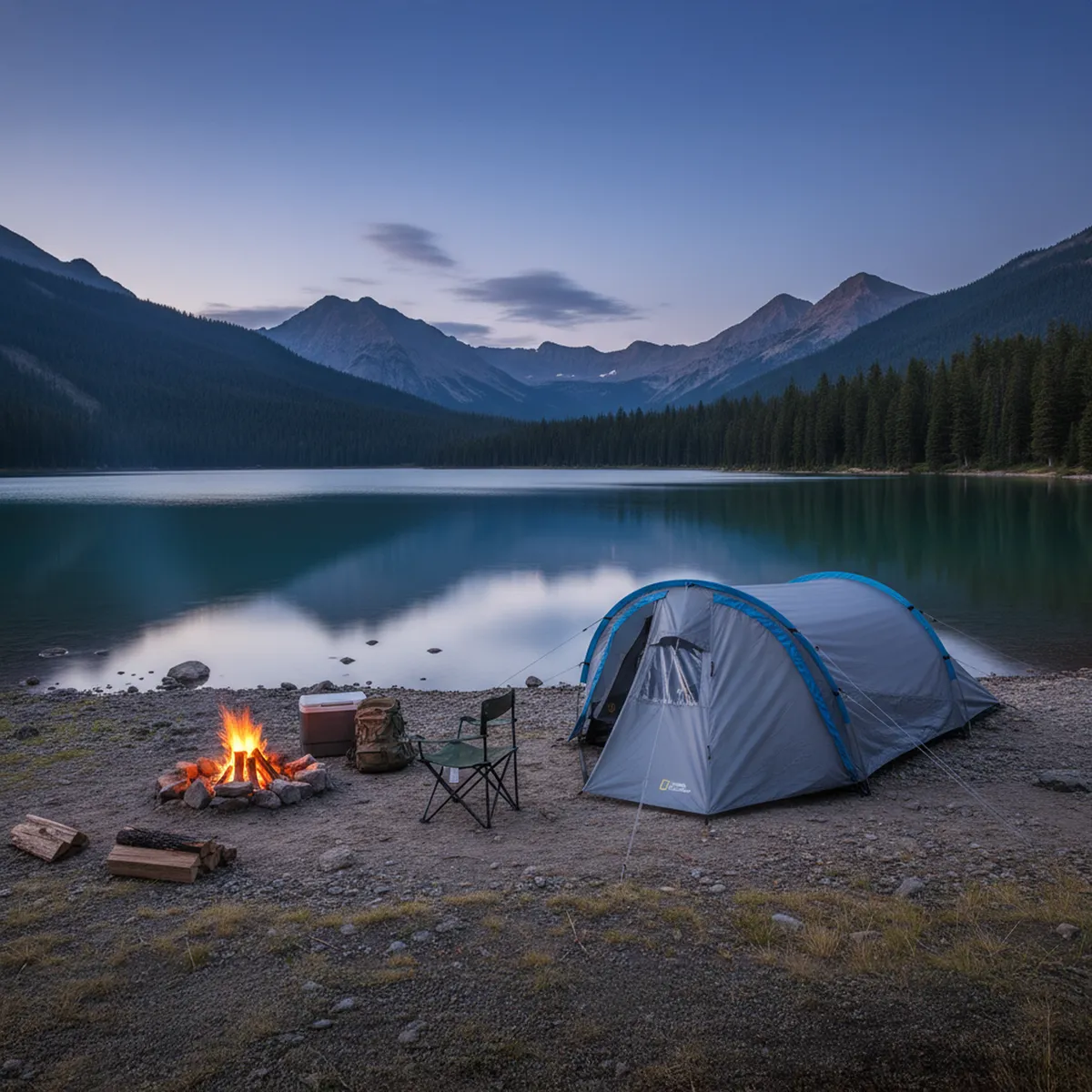 NATIONAL GEOGRAPHIC - Carpa Camping New Calgary 2 Personas Gris/Azul