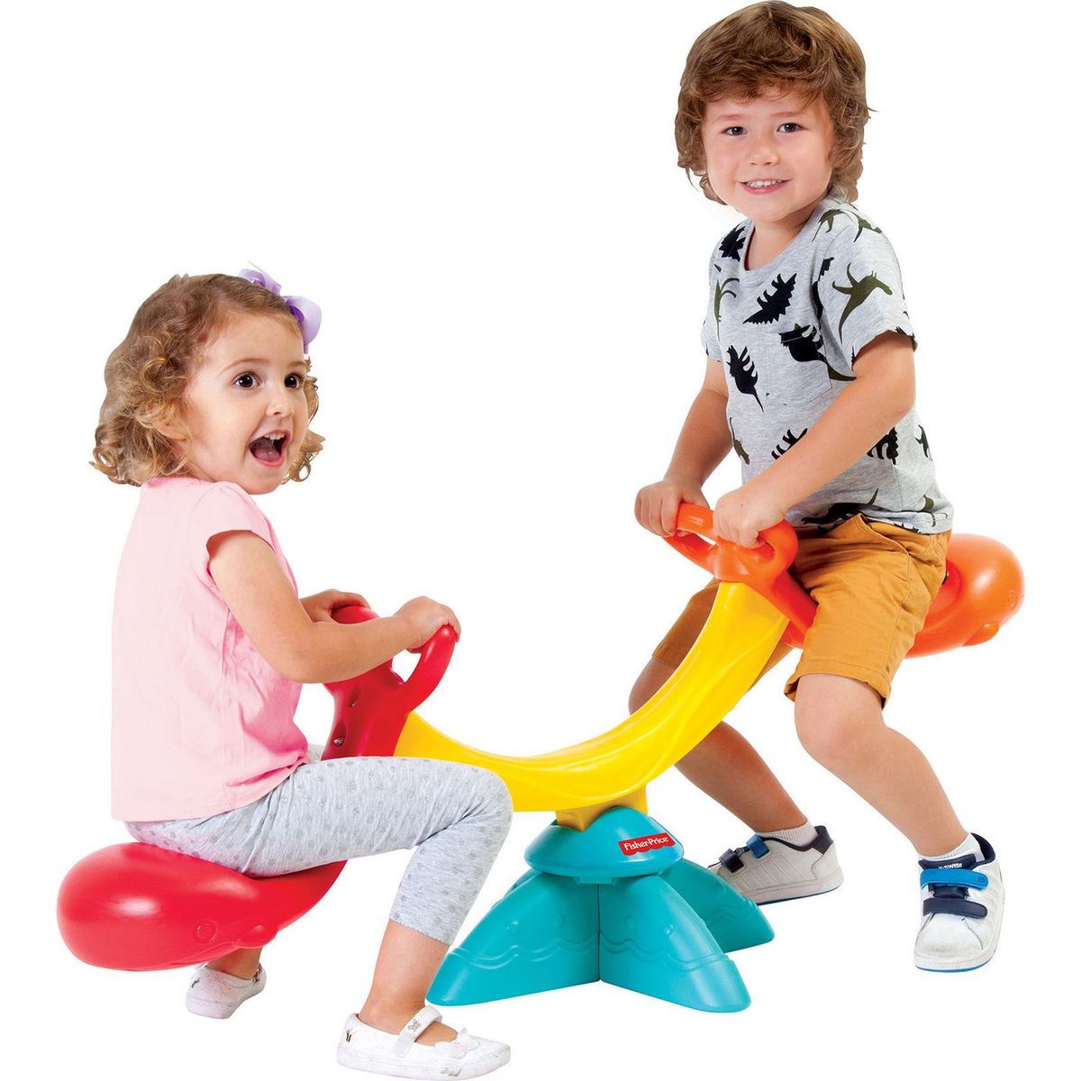 FISHER PRICE - Balancín Ballena Feliz Amarillo/Rojo/Celeste Desde 2 años