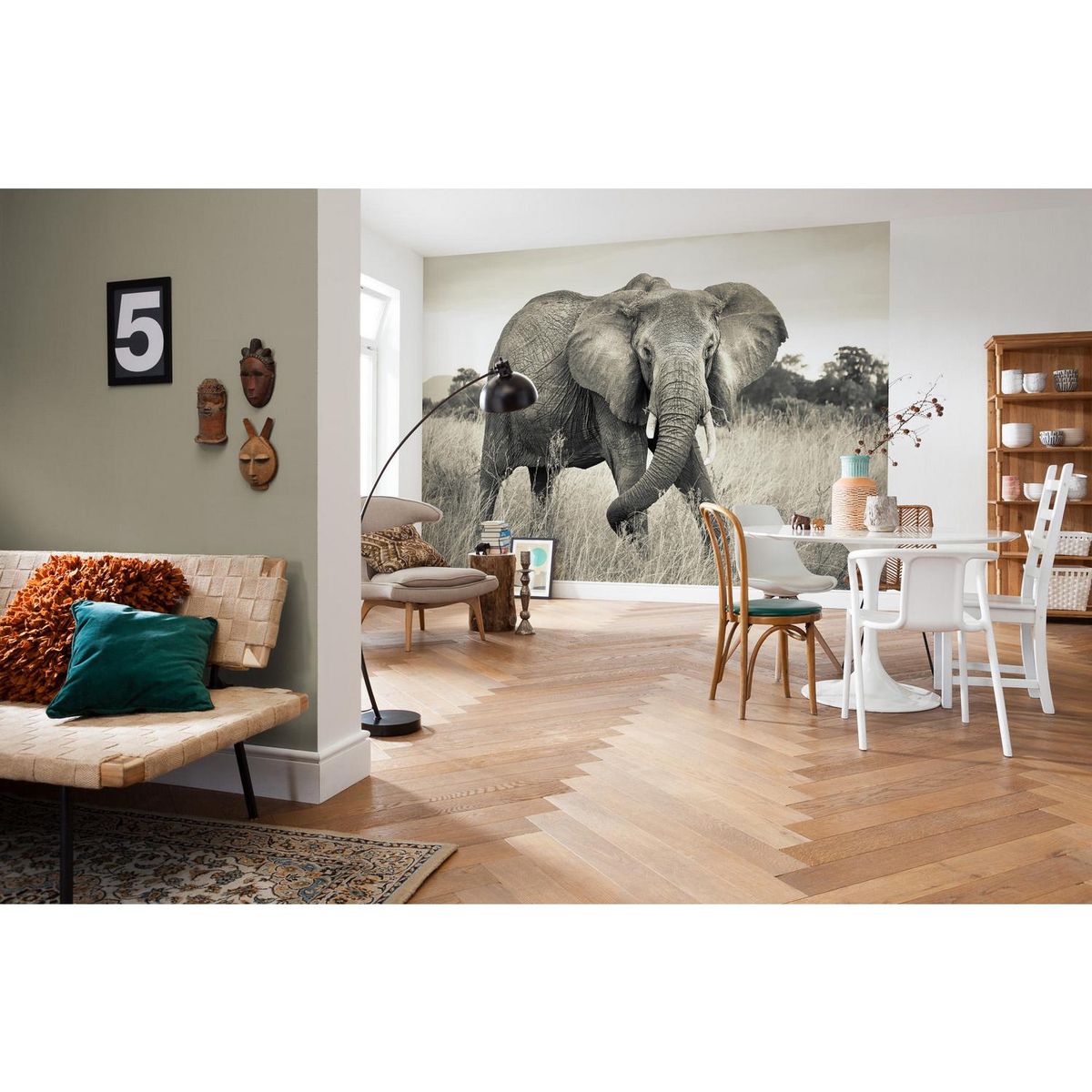 KOMAR - Papel Fotomural Elefante 9,12 m2
