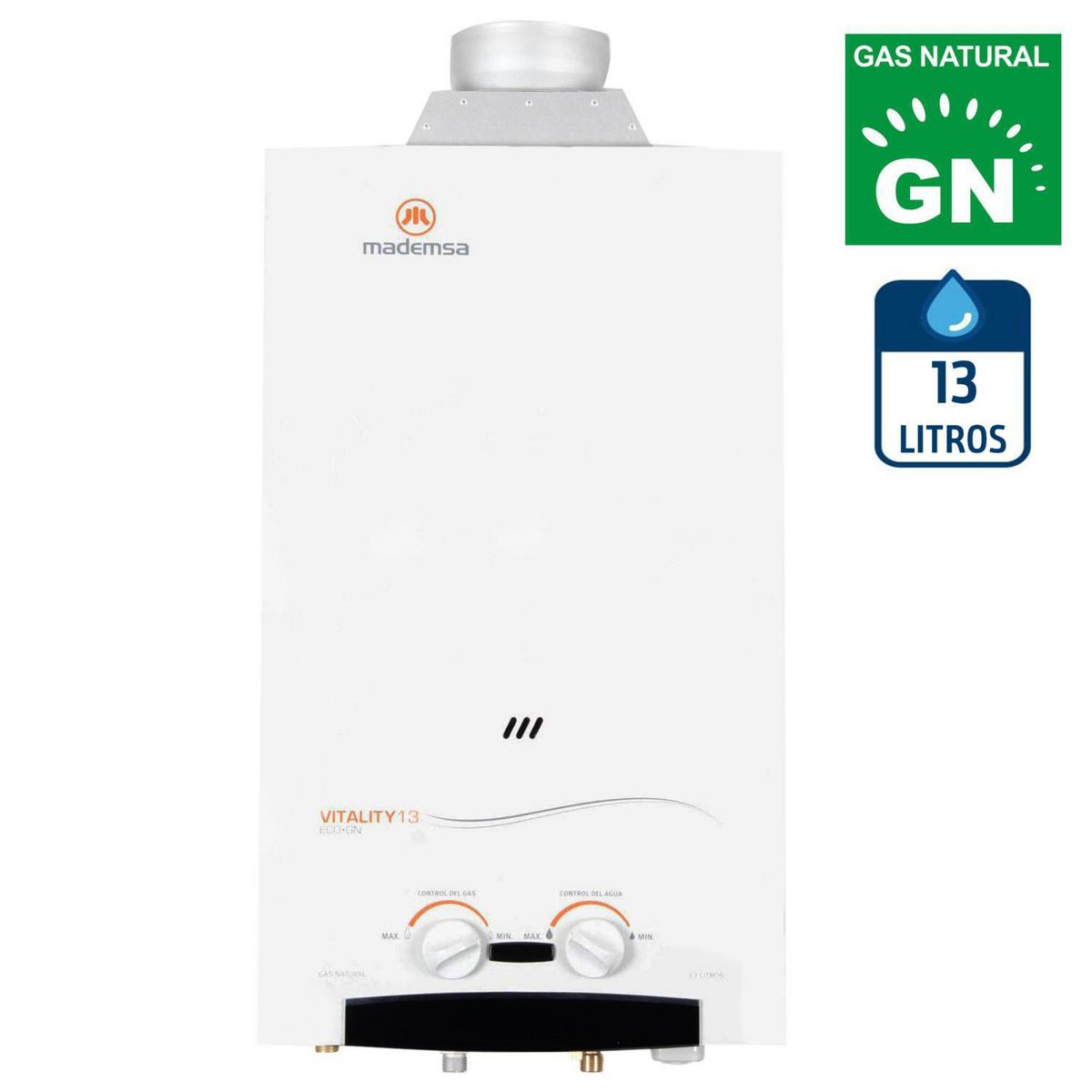 MADEMSA - Calefont Gas Natural 13 Litros Tiro Natural