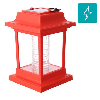 Farolito solar LED rojo.