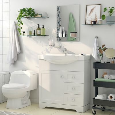 Imagen 2 del producto Kit Mueble Vanitorio Napoles 45x91x80 cm blanco