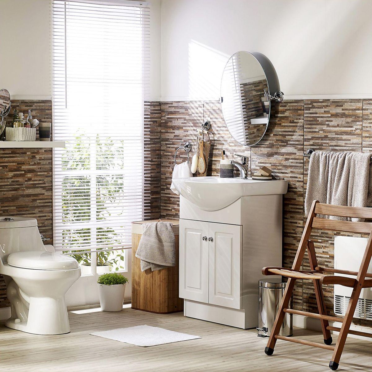 SENSI DACQUA - Kit Mueble Vanitorio San Remo 66x50x87 cm blanco