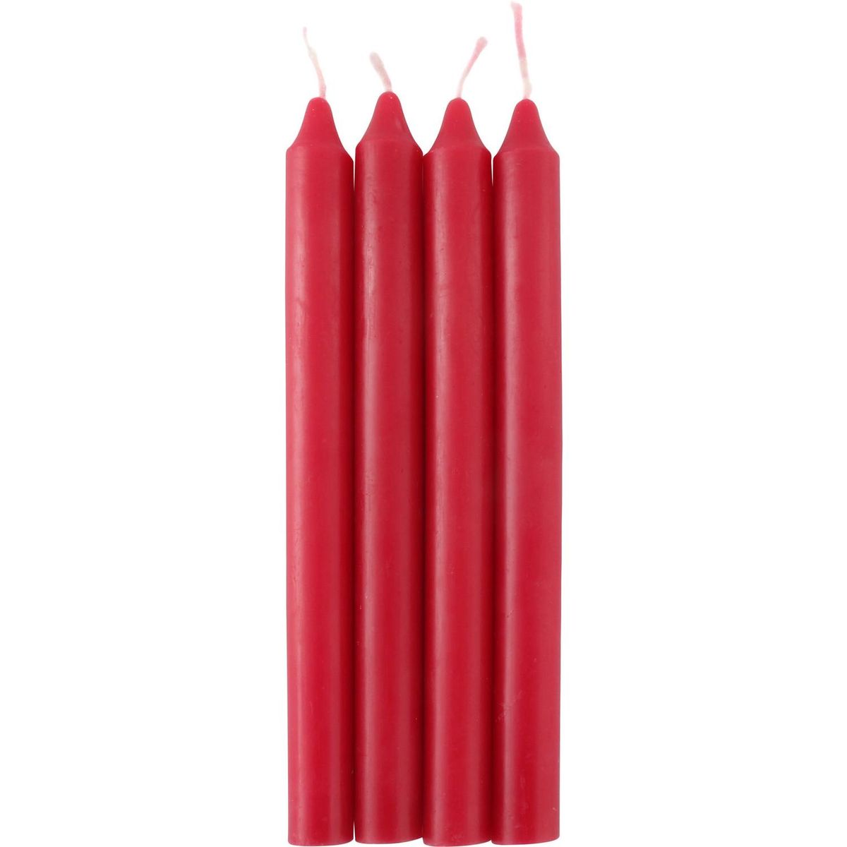 JUST HOME COLLECTION - Set de velas para candelabro frutilla 4 unidades rojo