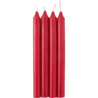 Set de velas para candelabro frutilla 4 unidades rojo