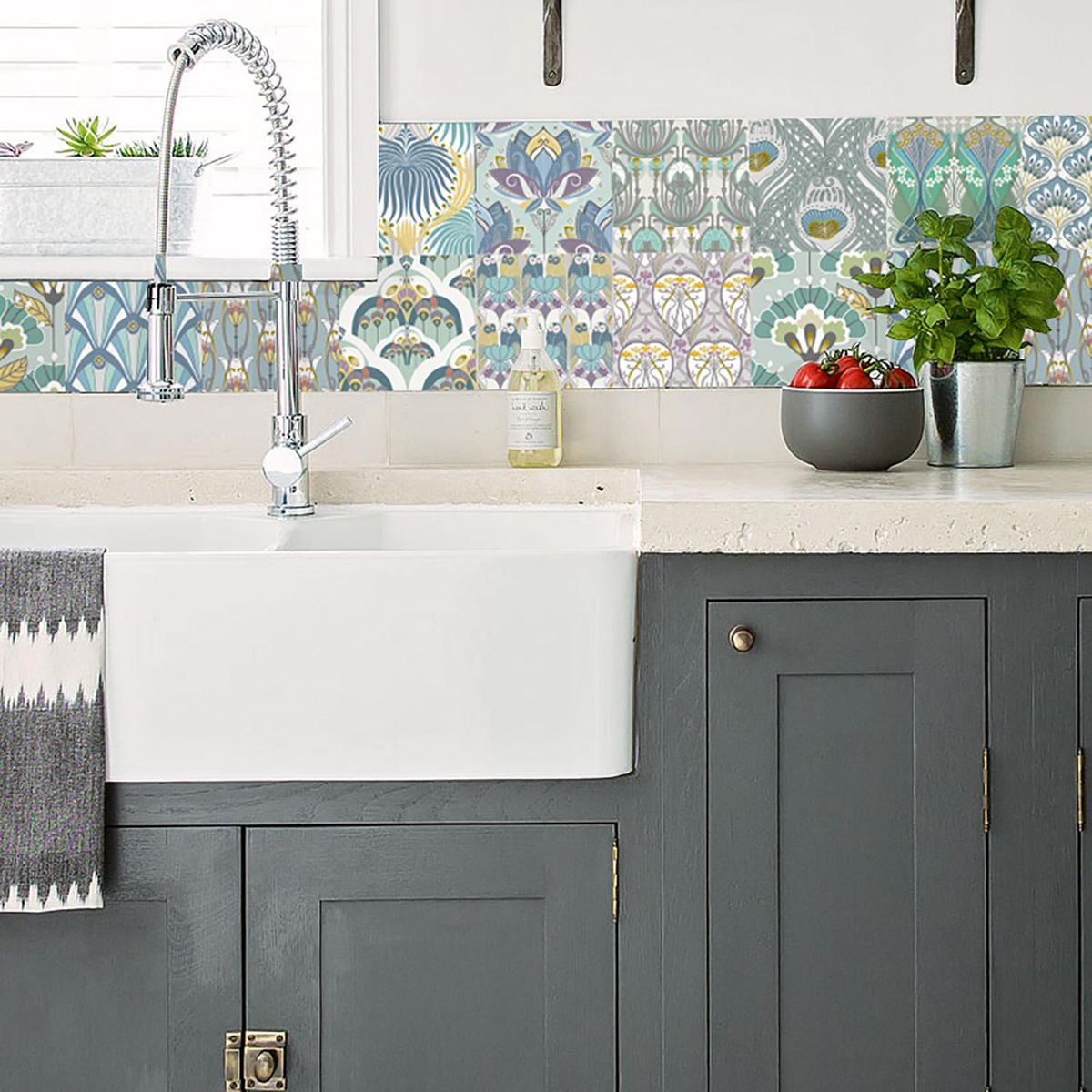 VALDECO - Azulejo Autoadhesivo 15x15 cm 12 unidades