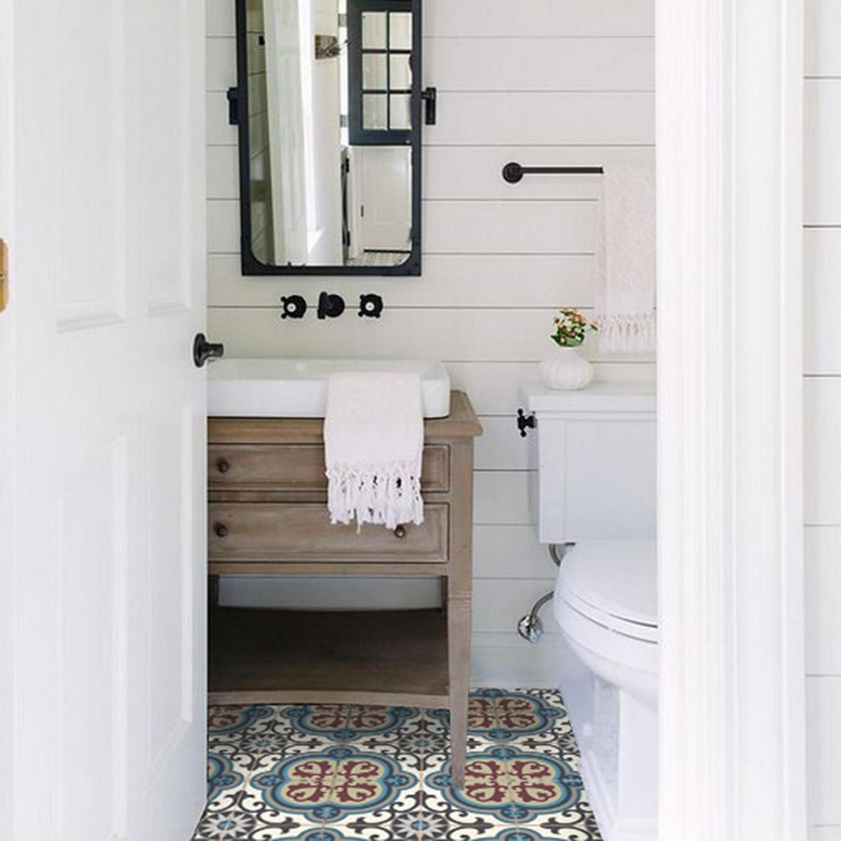 VALDECO - Baldosa de vinilo autoadhesiva para piso 33x33 cm 6 unidades