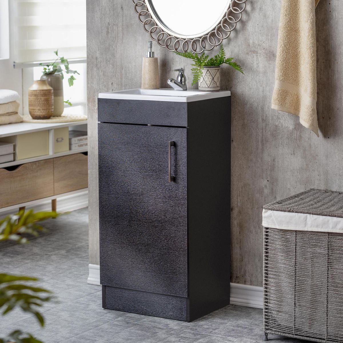 TUHOME - Mueble lavamanos Madrid 40X33X88 cm