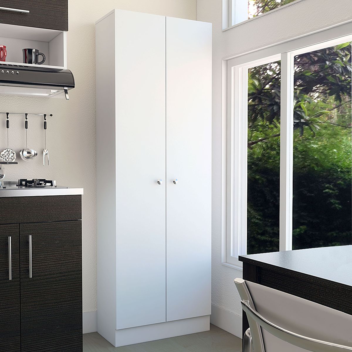 TUHOME - Estante de baño 180x60x30 cm blanco