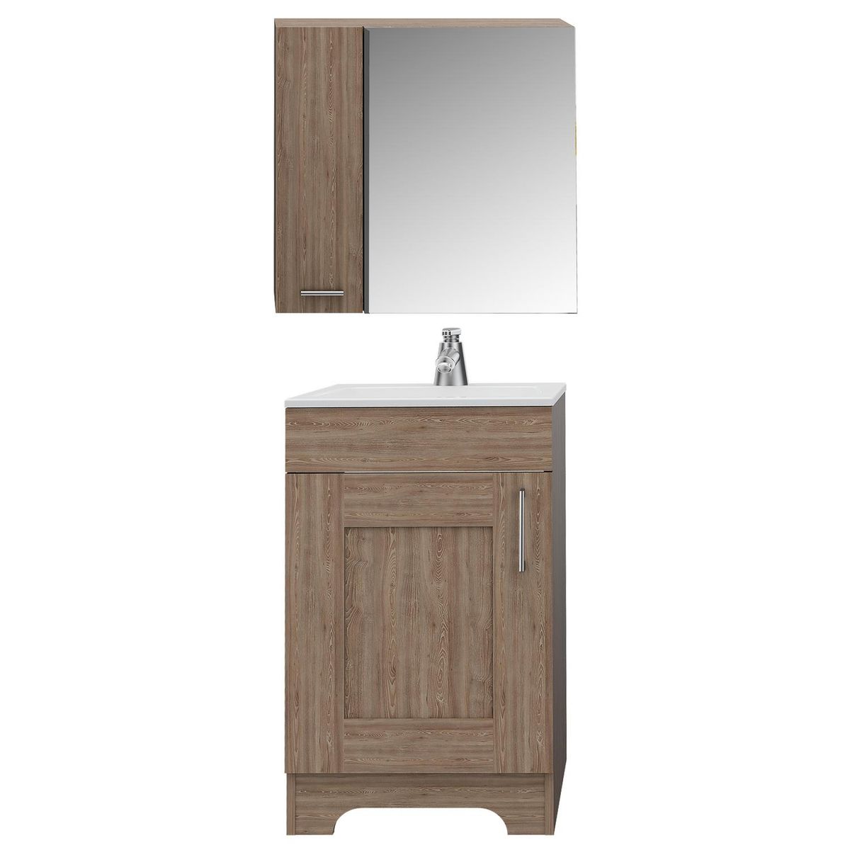 TUHOME - Combo de Botiquín/Mueble Para Lavamanos Miel