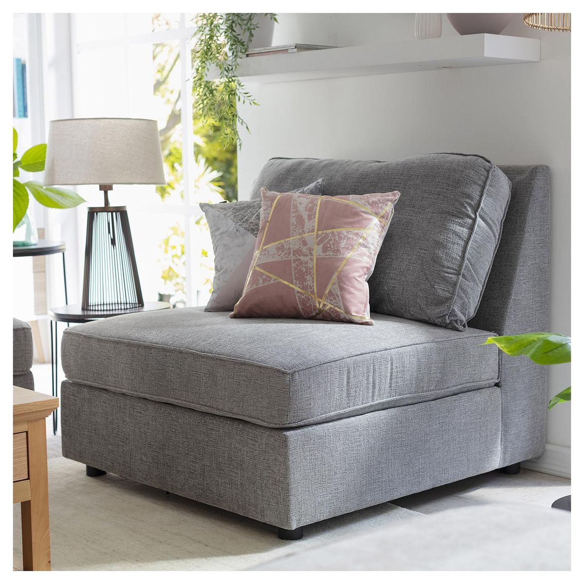 HOMY - Poltrona 102x100x91 cm gris