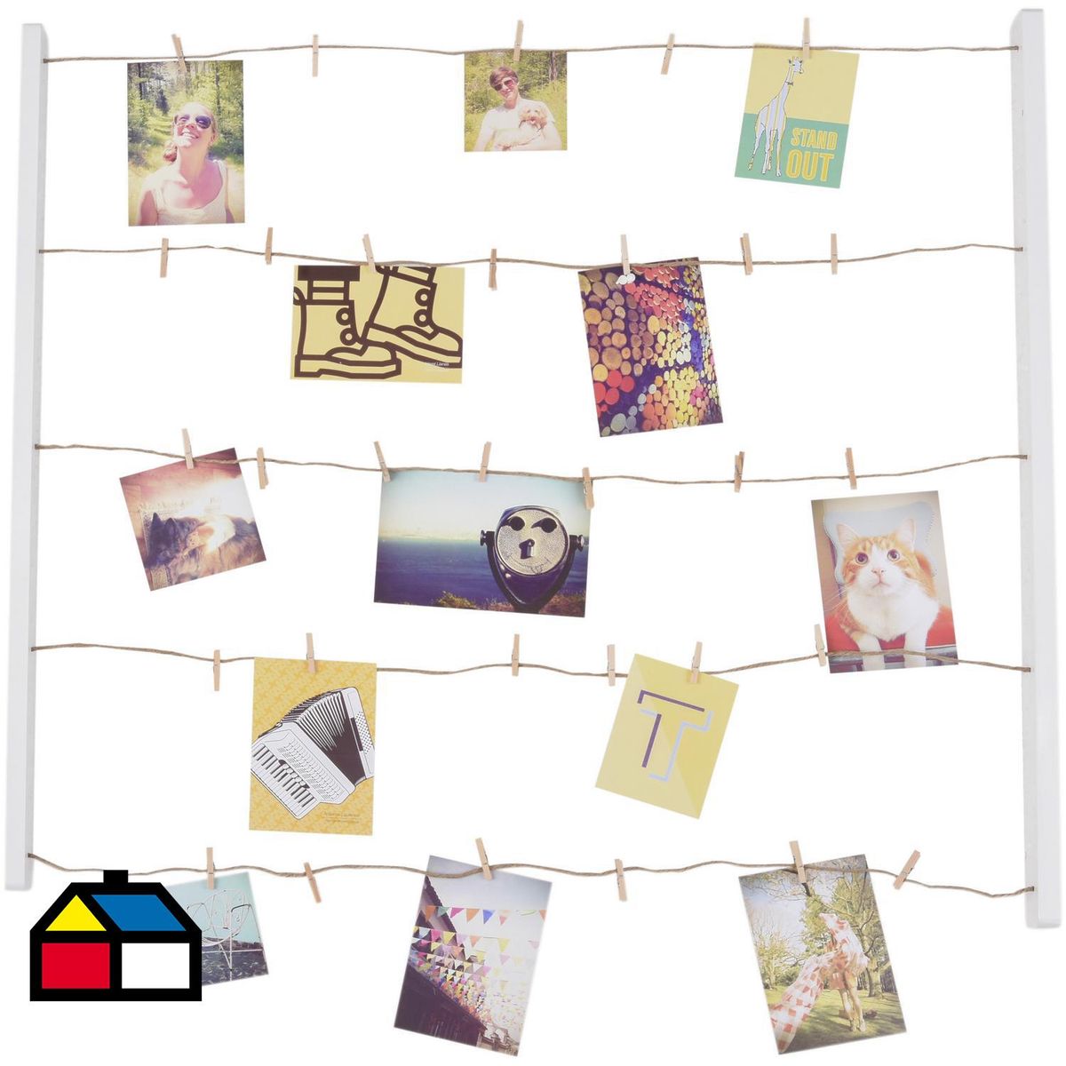 UMBRA - Marco de Foto Hangit 14x68 cm Blanco MDF