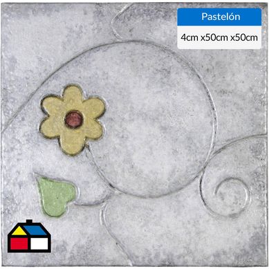 Pasteln jardn flor amarillo