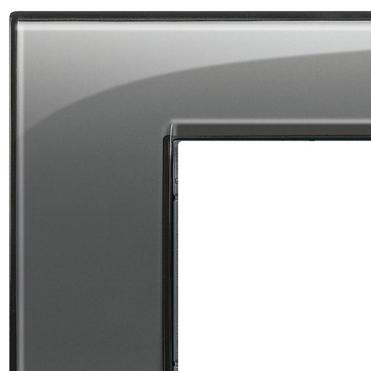 BTICINO - Placa rectangular 3 módulos niebla londinense