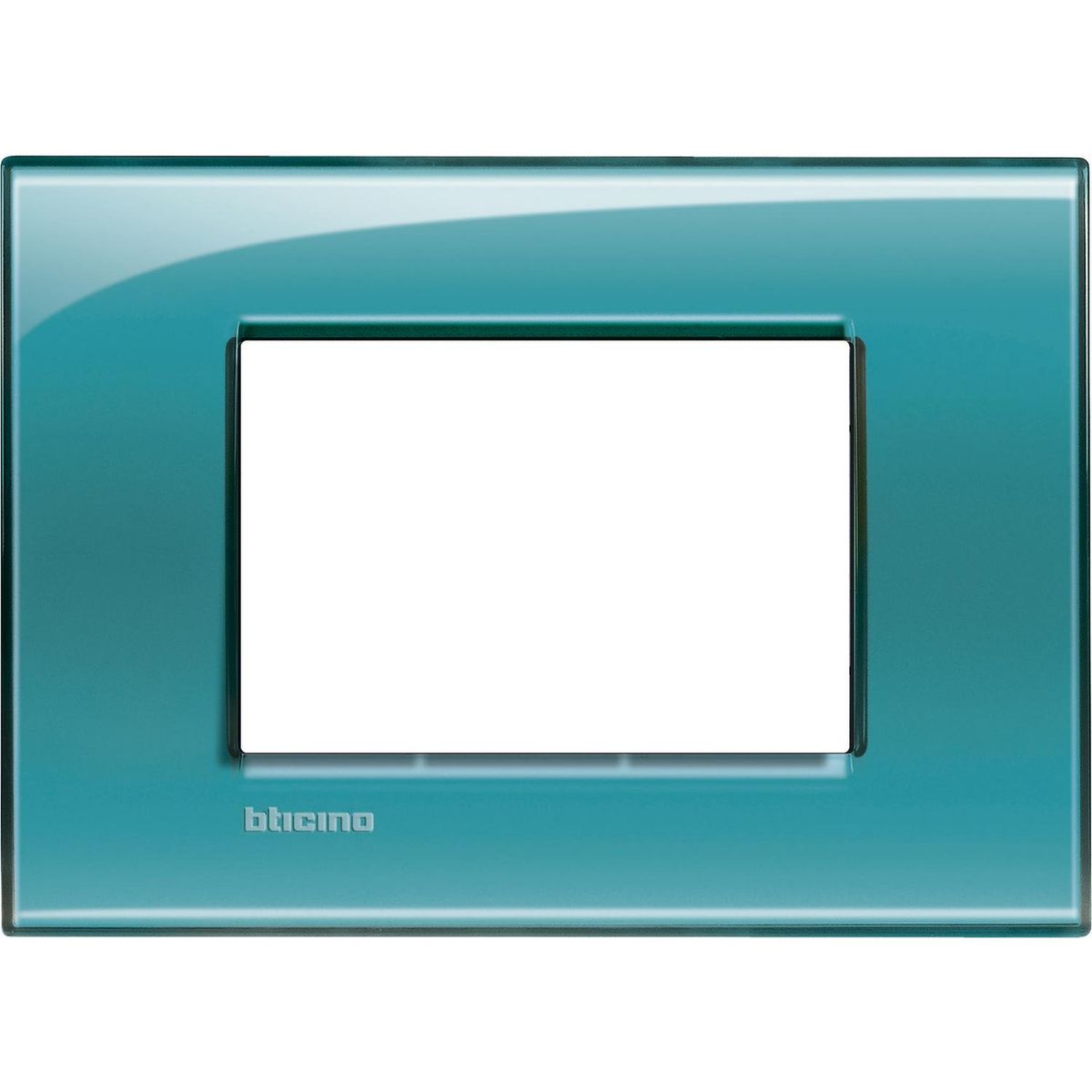 BTICINO - Placa Rectangular 3 Módulos Verde