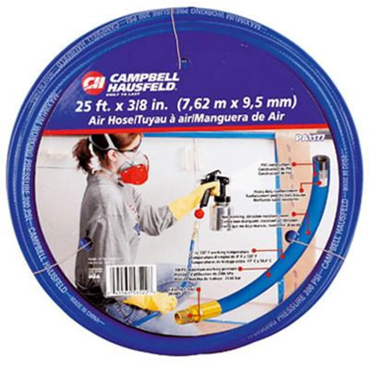 CAMPBELL HAUSFELD - Manguera de aire 3/8" 7,5 m