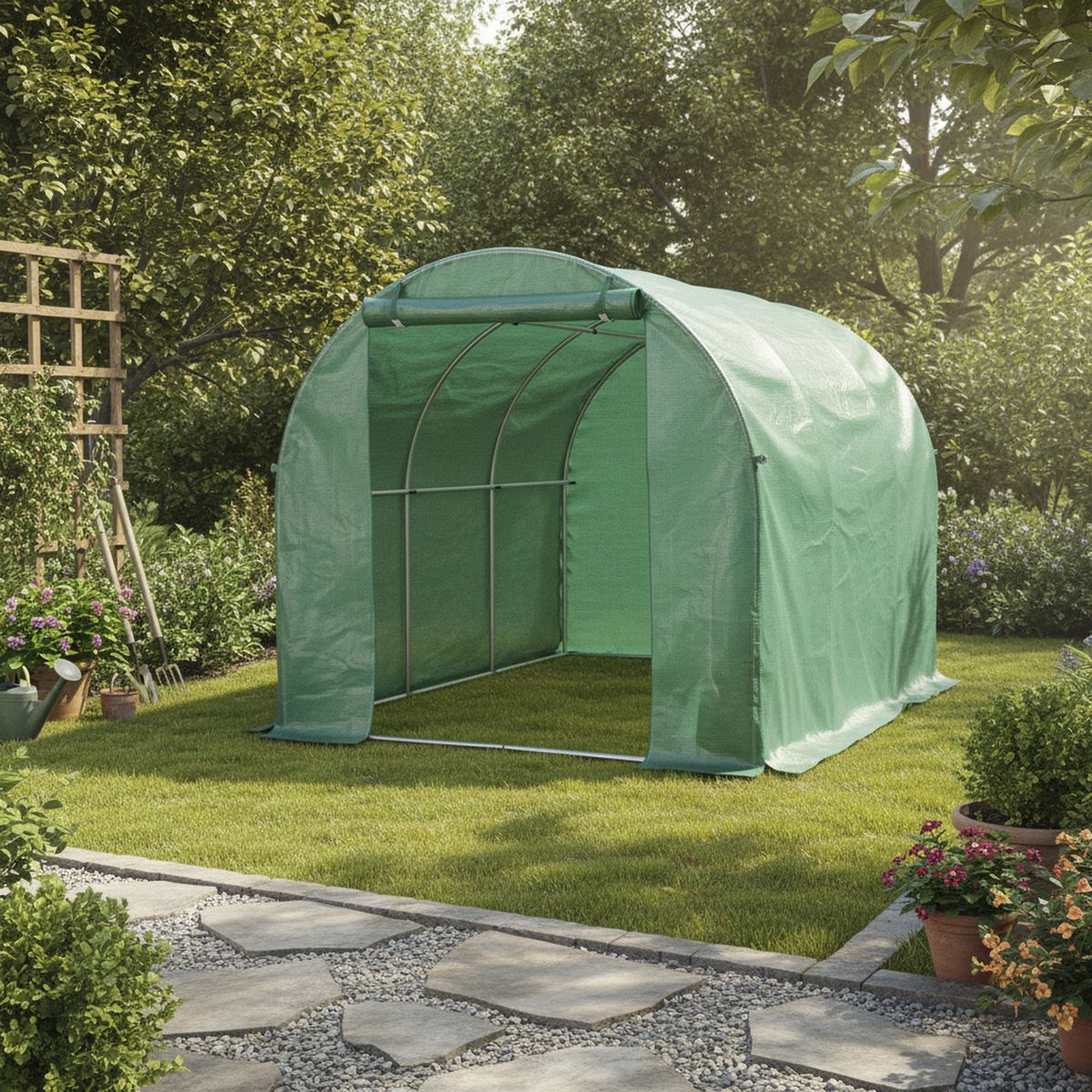 AUTOSUSTENTABLE - Invernadero túnel 6 m²