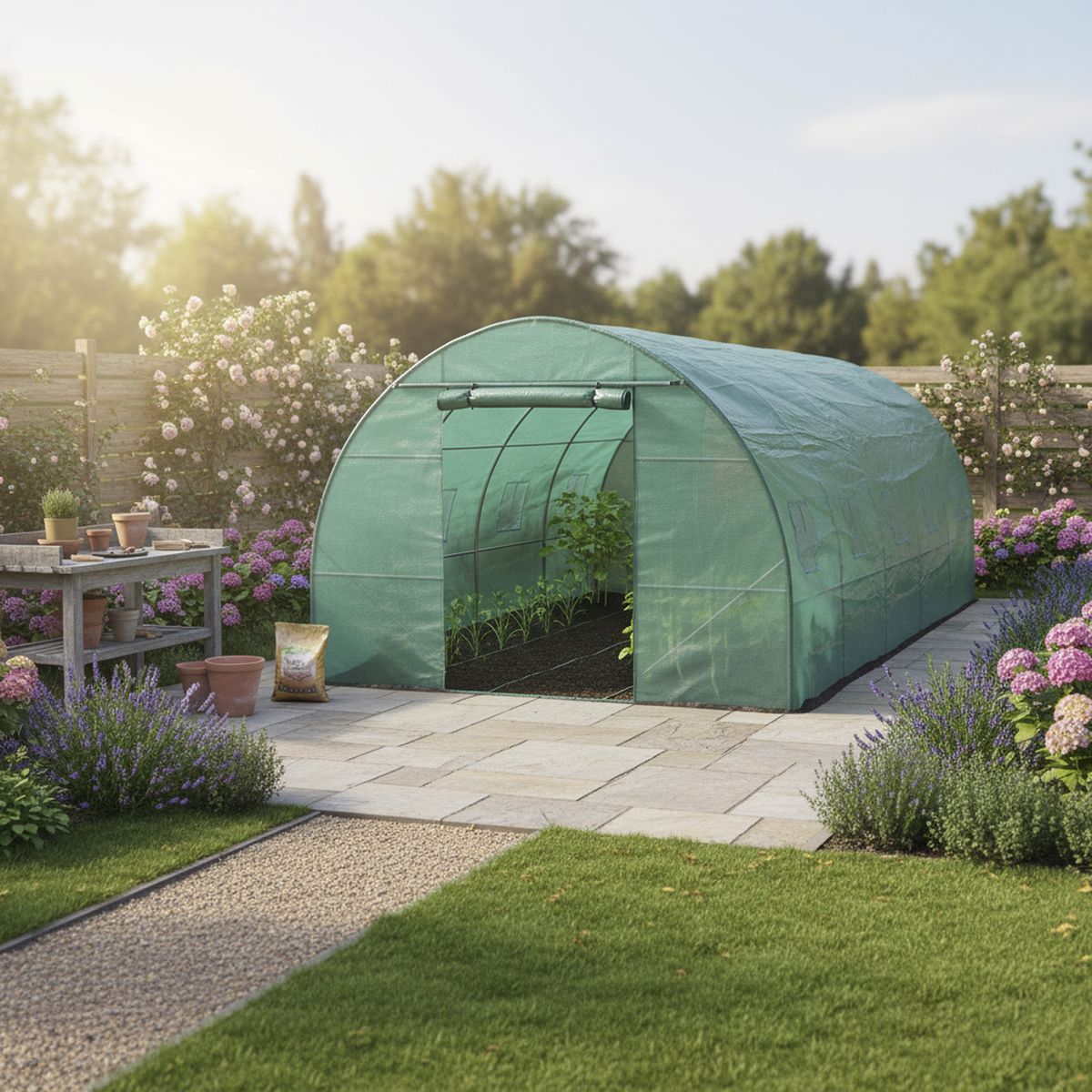 AUTOSUSTENTABLE - Invernadero tunel 18 m²