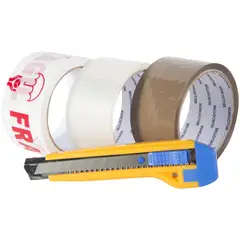 SELLOCINTA - Set 3 cintas embalaje + cartonero
