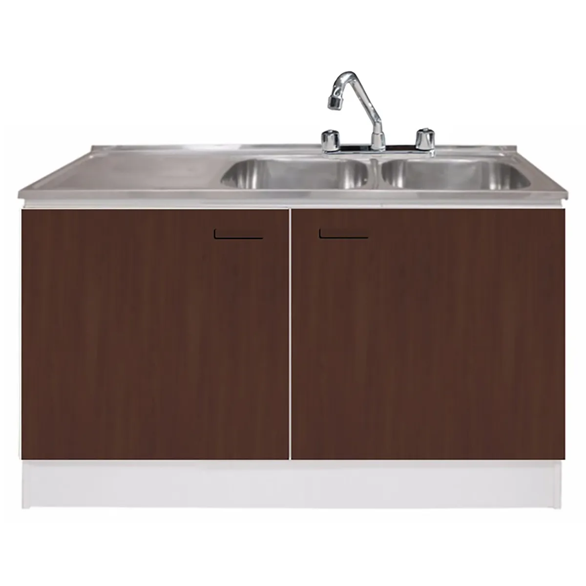 TEBISA - Kit Mueble Para Lavaplatos Izquierdo Chocolate 120 cm/Grifería