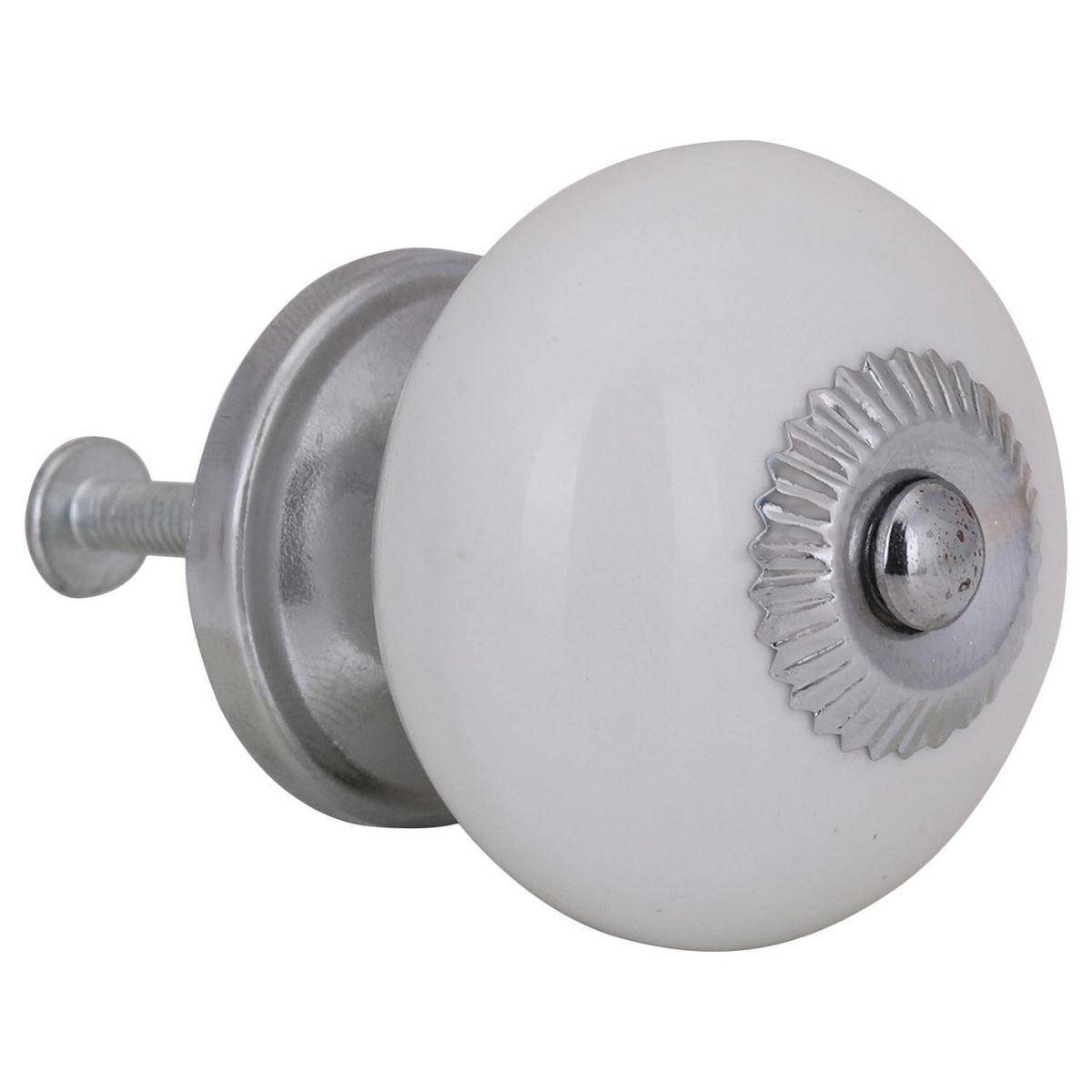 FIXSER - Set de perillas porcelana 40 mm 2 unidades blanco