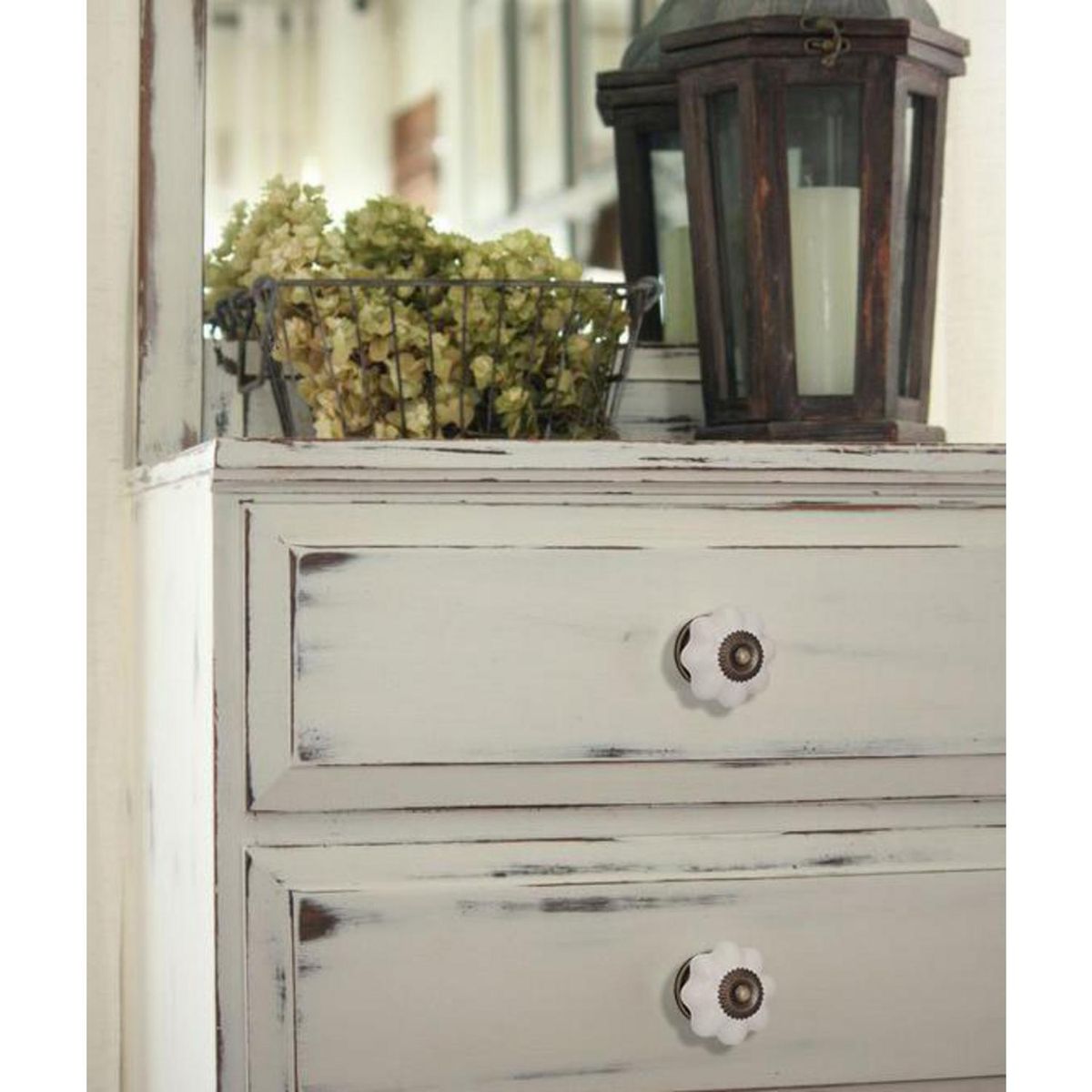 FIXSER - Set de perillas porcelana 40 mm 2 unidades crema