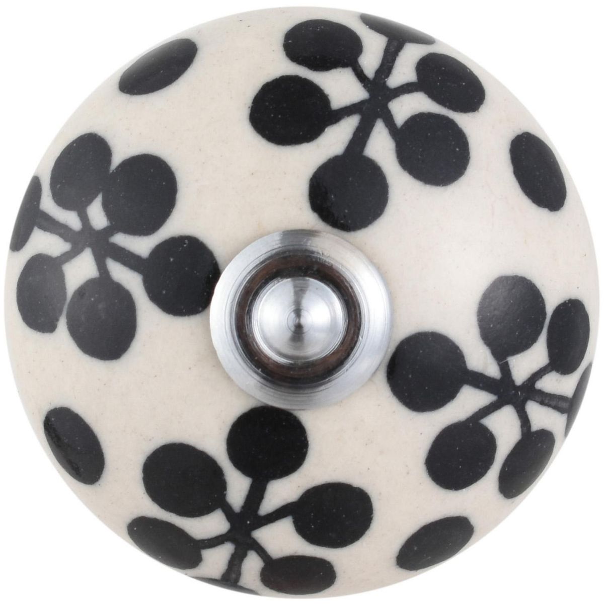 FIXSER - Set de perillas Trébol porcelana 40 mm 2 unidades