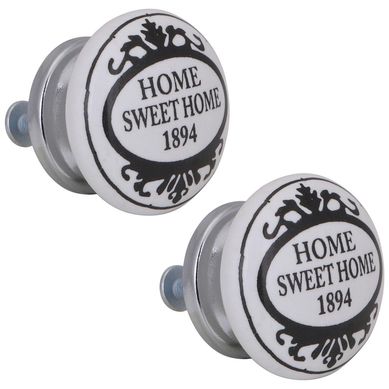 Set de perillas Home porcelana 40 mm 2 unidades
