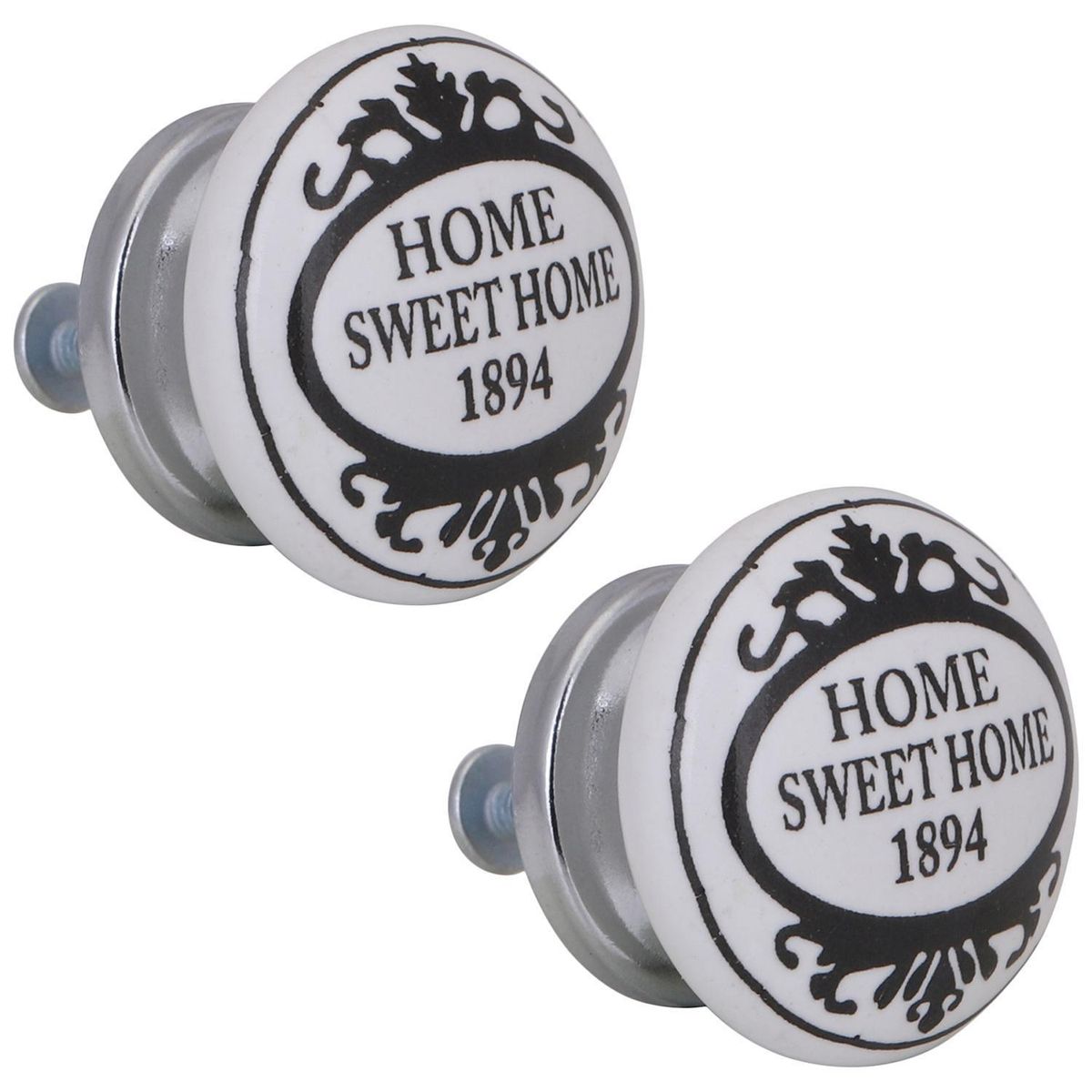 FIXSER - Set de perillas Home porcelana 40 mm 2 unidades