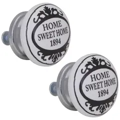 FIXSER - Set de perillas Home porcelana 40 mm 2 unidades